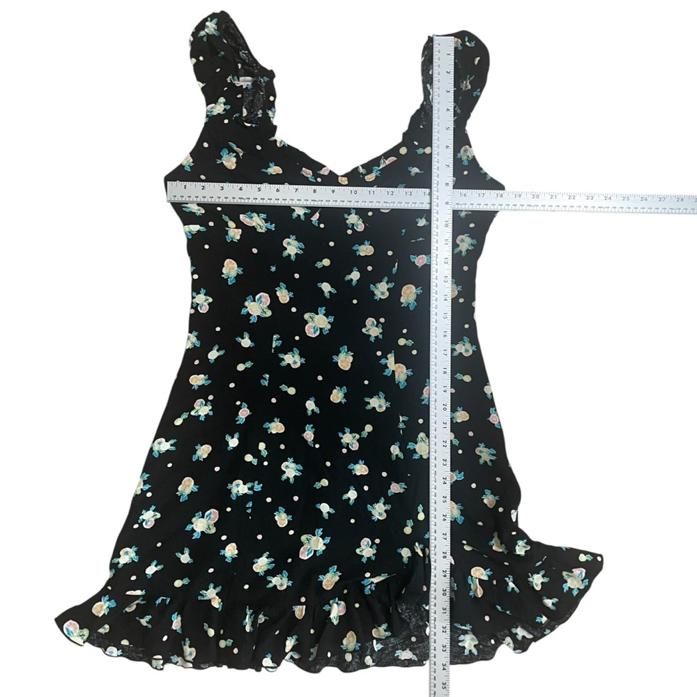 Free People Black and White Floral Like a Lady Mini Dress Large - Picture 9 of 9